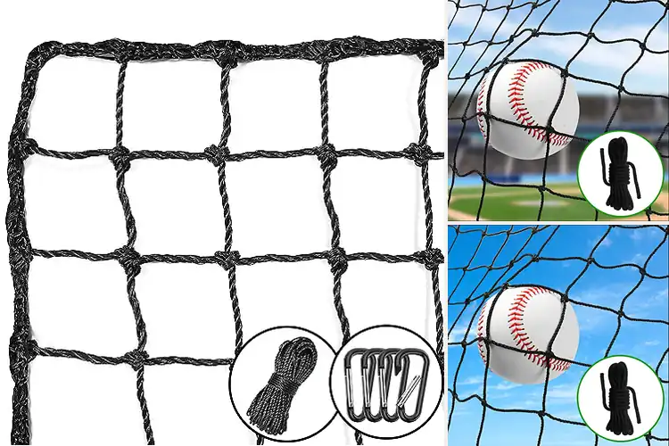 Detailed view of Best Baseball Softball Backstop Nets