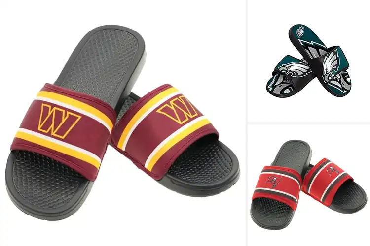 Detailed view of Best NFL Team Slides: Show Your Spirit in Style & Comfort